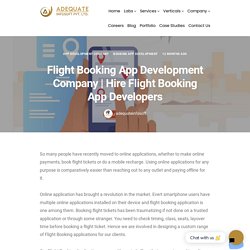 Hire Flight Booking App Developers - Booking App Development