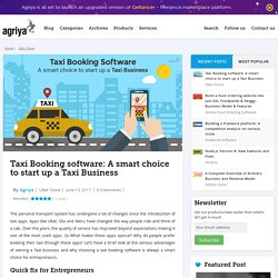 Taxi Booking Software : Smart Choice to Start Taxi Business