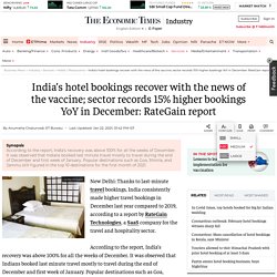 India’s hotel bookings recover with the news of the vaccine; sector records 15% higher bookings YoY in December: RateGain report