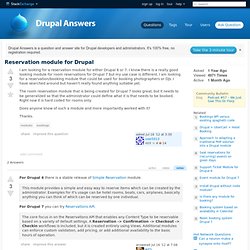 bookings - Reservation module for Drupal