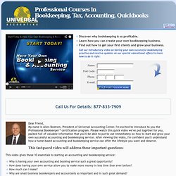 Bookkeeping Course Video From Universal Accounting