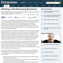 business - Starting a Bookkeeping Business