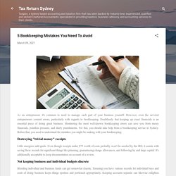 5 Bookkeeping Mistakes You Need To Avoid