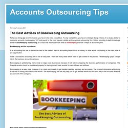 The Best Advises of Bookkeeping Outsourcing