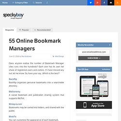 55 Online Bookmark Managers. How many do we actually use? Which do you prefer?