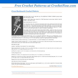 » Cross Bookmark Crochet Pattern » Free Crochet Patterns at CrochetNow.com