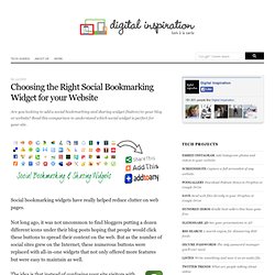 Social Bookmark & Sharing Widgets for your Website - Add This, Add To Any or Share This