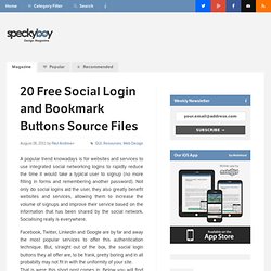 20 Free Social Login and Bookmark Buttons Source Files