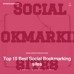 Top 15 Best Social Bookmarking sites
