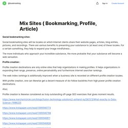 Mix Sites ( Bookmarking, Profile, Article) — Teletype