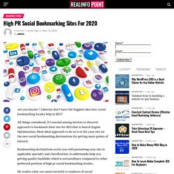 High PR Social Bookmarking Sites For 2020 - realinfopoint.com