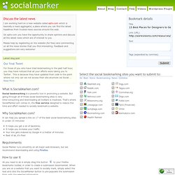 Social bookmarking service. Fast tagging and posting to all major social websites - SocialMarker.com