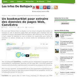 Un bookmarklet pour extraire des données de pages Web, ConvExtra