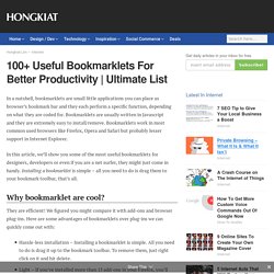 100+ Useful Bookmarklets For Better Productivity
