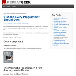 6 Books Every Programmer Should Own
