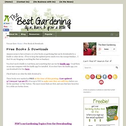 Free Books and PDFs on Gardening and Homesteading
