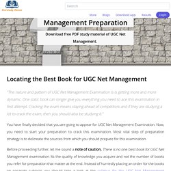 Best Books for UGC Net Management Preparation