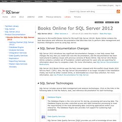 Books Online for SQL Server 2012