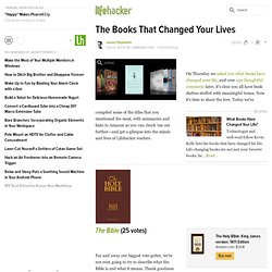 The Books That Changed Your Lives