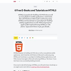 6 Free E-Books and Tutorials on HTML5