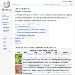 List of Oz books