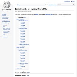 List of books set in New York City