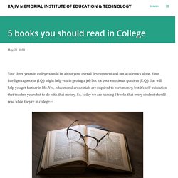 5 books you should read in College