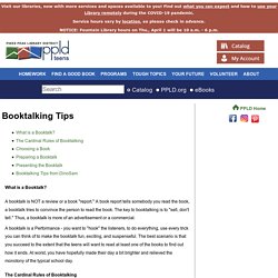 Booktalking Tips from Pikes Peak Library District