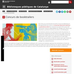 Concurs de booktrailers. Biblioteques públiques de Catalunya