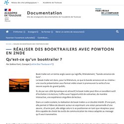 Réaliser des booktrailers avec Powtoon en 2nde