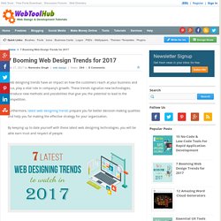 7 Booming Web Design Trends for 2017