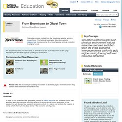 Lesson Plans - From Boomtown to Ghost Town