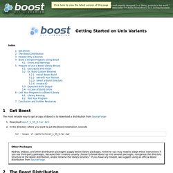 Getting Started on Unix Variants - 1.55.0