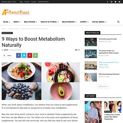 9 Ways to Boost Metabolism Naturally