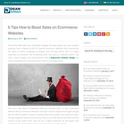 6 Tips How to Boost Sales on Ecommerce Websites