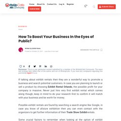 How To Boost Your Business In the Eyes of Public?