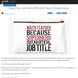 Boost Your Job Post’s SEO With These 8 Simple Steps