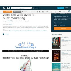 Booster l'audience de votre site web avec le buzz marketing