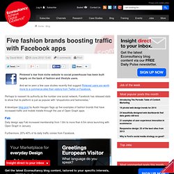 Five fashion brands boosting traffic with Facebook apps