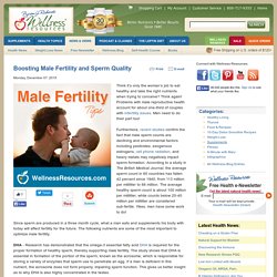 Boosting Male Fertility and Sperm Quality