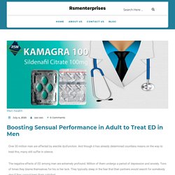 Boosting Sensual Performance in Adult to Treat ED in Men