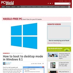 How to boot to desktop mode in Windows 8.1