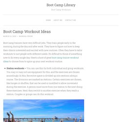 Boot Camp Workout Ideas