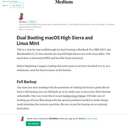 Dual Booting macOS High Sierra and Linux Mint – GeneBean