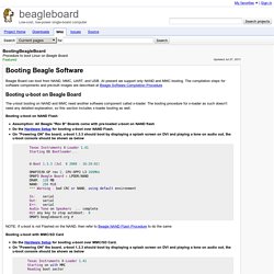 BootingBeagleBoard - beagleboard - Procedure to boot Linux on Beagle Board. - Low-cost, low-power single-board computer