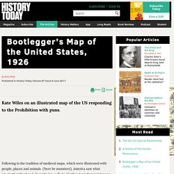 Bootlegger’s Map of the United States, 1926