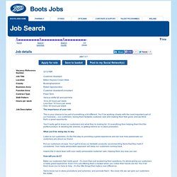 Boots - Job details