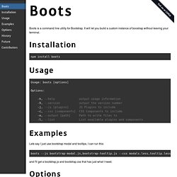 Twitter Bootstrap cli