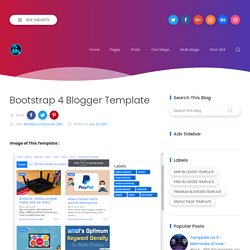 Bootstrap 4 Blogger Template