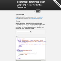Bootstrap Date/Time Picker